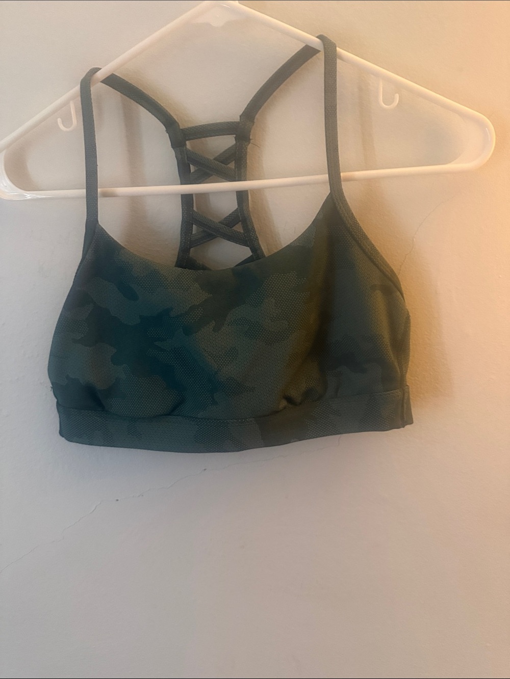 all in motion Olive Green Camo Strappy Sports Bra